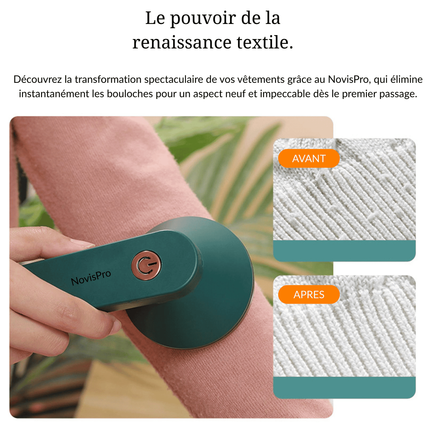 Dissolvant Electrique de Peluches & Bouloches Rechargeable sans Fil